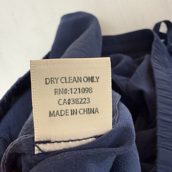 Gypsy 05 Global Village Silk Pants S Pull-On Drawstring 100% Navy Pockets Luxury - Picture 8 of 8